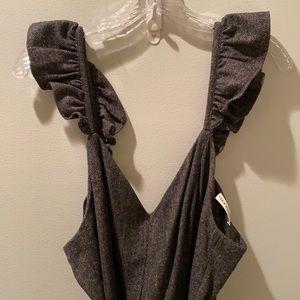 Wool flat leg jumpsuit